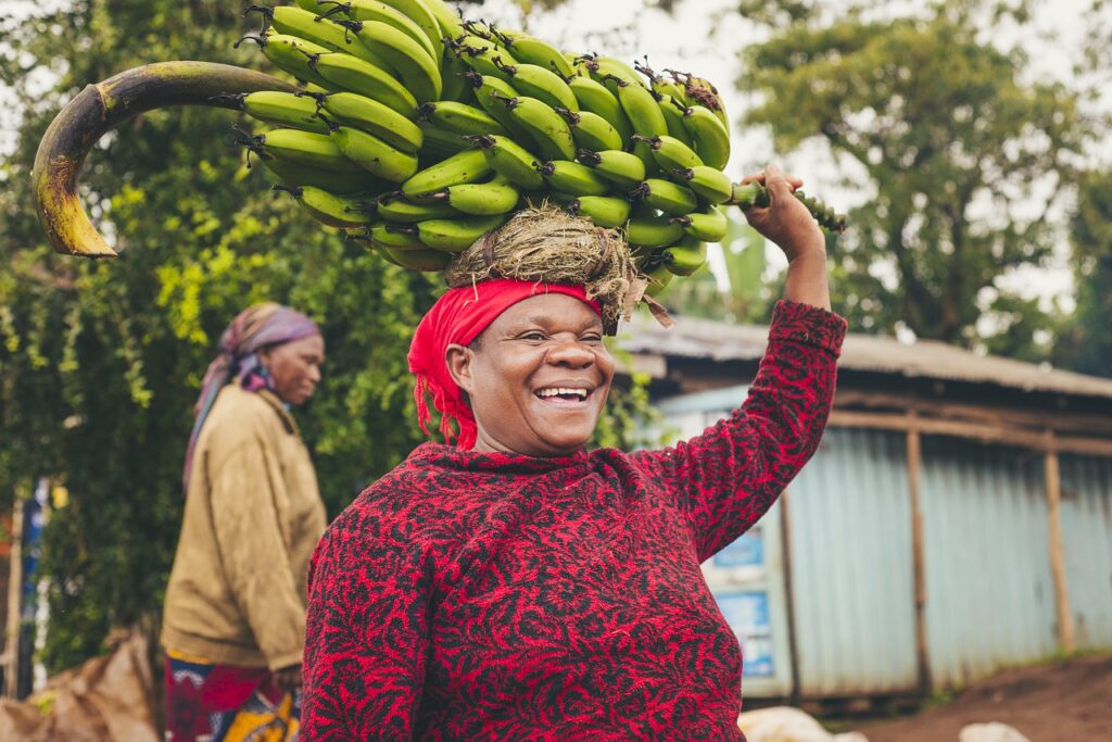 banana, woman, mom